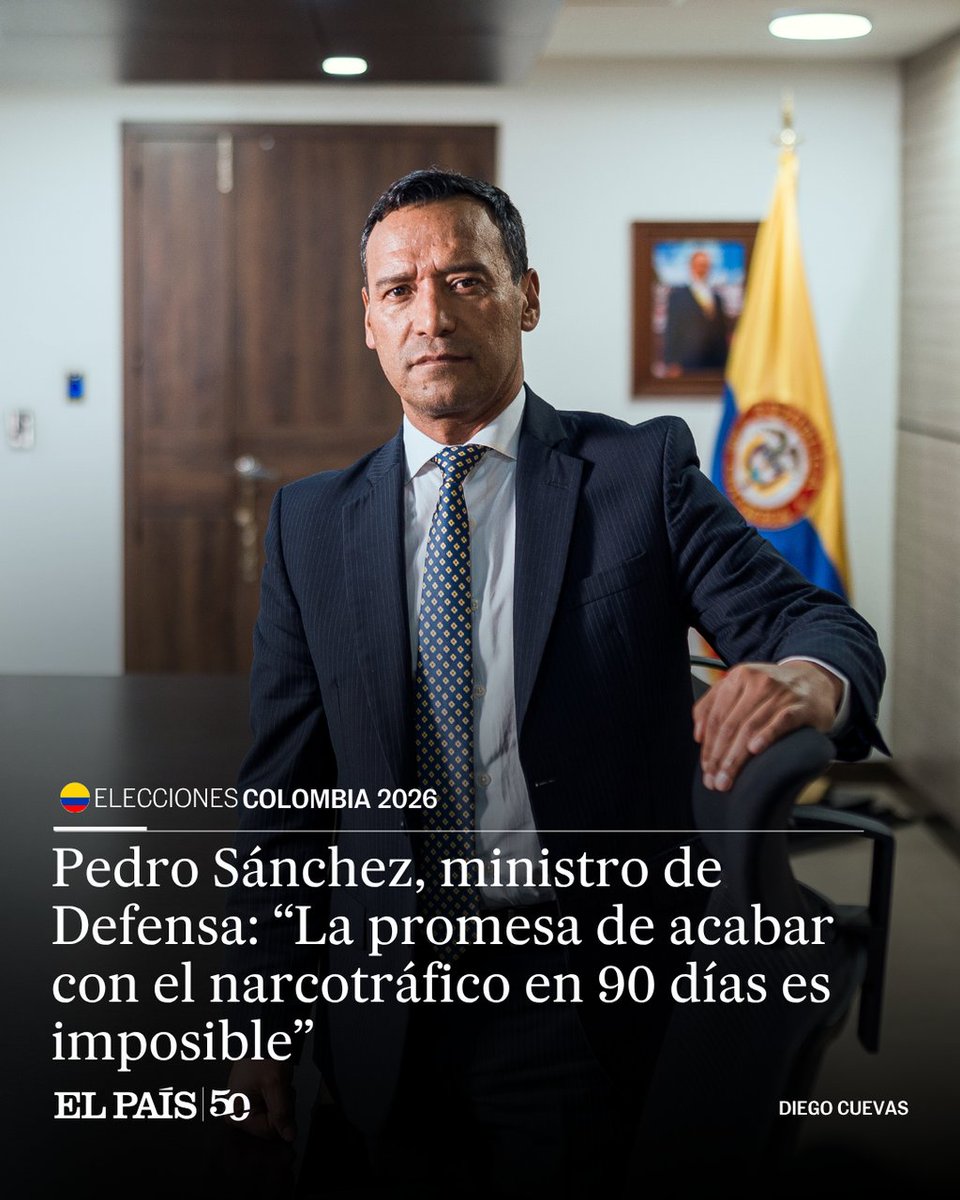 elpais_america's tweet photo. El ministro de Defensa desmonta las propuestas de campaña de De la Espriella y defiende el balance de seguridad del Gobierno Petro: “Decir que en 90 días va a resolver un problema tan complejo como el narcotráfico es imposible" https://t.co/jZnYwbW5qB

🖋️@MariaMartinD https://t.co/618b4xiUOO
