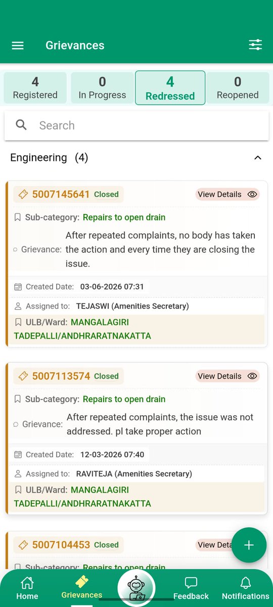 nerlasudhakar's tweet photo. @CollectorGuntr @naralokesh @CDMA_Municipal Despite many escalations, the drainage issue at #Tadepalli remains unresolved. Overflow is worsening &amp; contaminating the groundwater, risking 120 families health. have raised the issue in  #Puramithra , the concerned officers are closing the issue in the App , not at the filed. https://t.co/5dNrOraTi8