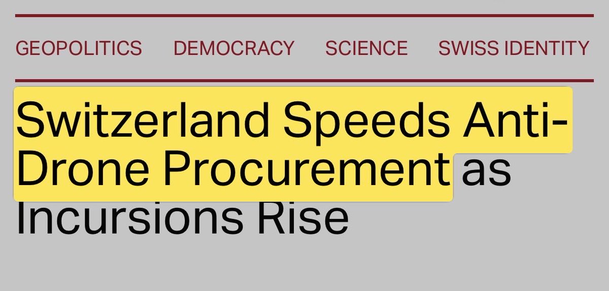 bodoxstocks's tweet photo. $ONDS

Switzerland is now openly fast-tracking anti-drone procurement because drone incursions over civilian and military infrastructure are accelerating 🇨🇭 

they’re talking about protecting critical European infrastructure at speed.

already last year, Securiton was awarded a first $4.4M contract 👀 although it officially went to D-Fend, we all know they integrate IDR into their stack.

🗣️ „Rising intrusions means the Swiss have been buying systems as quickly as possible to protect the army against drones…“ 👊🏻

This could get really interesting if Switzerland properly ramps things up…