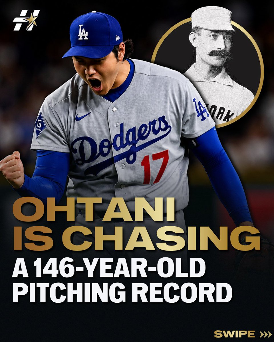headlinebreaks's tweet photo. Ohtani has a 0.74 ERA right now.

The all-time single-season record is 0.86, set in 1880.

146 years. One man. 👀 

#Ohtani #MLB #Dodgers https://t.co/5F2bZvDL4i