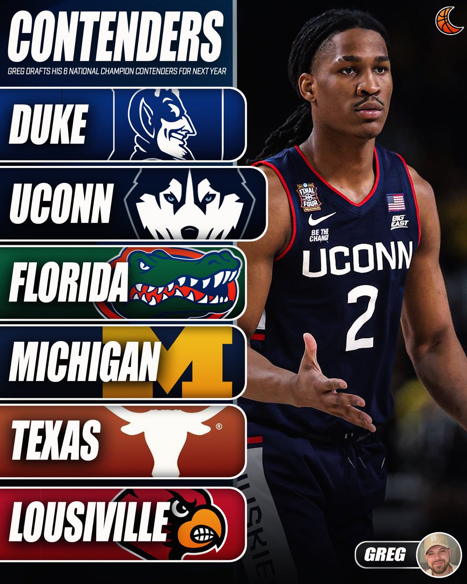 SleepersMedia's tweet photo. National Champion Contenders Draft: @gwizzy12 and @Subbi232 did a snake draft where they picked their 6 most likely teams to cut down the nets. Who is going to have the eventual champion? https://t.co/I8odWD41wb