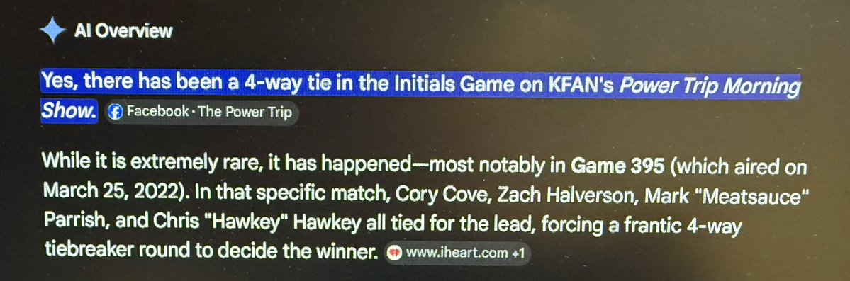 Yak2102's tweet photo. @MarkDParrish @MeatSauce1 @PowerTripKFAN 

AI is “awesome” 😒

Mark “Meatsauce” Parrish https://t.co/Cvgvi0Azkb