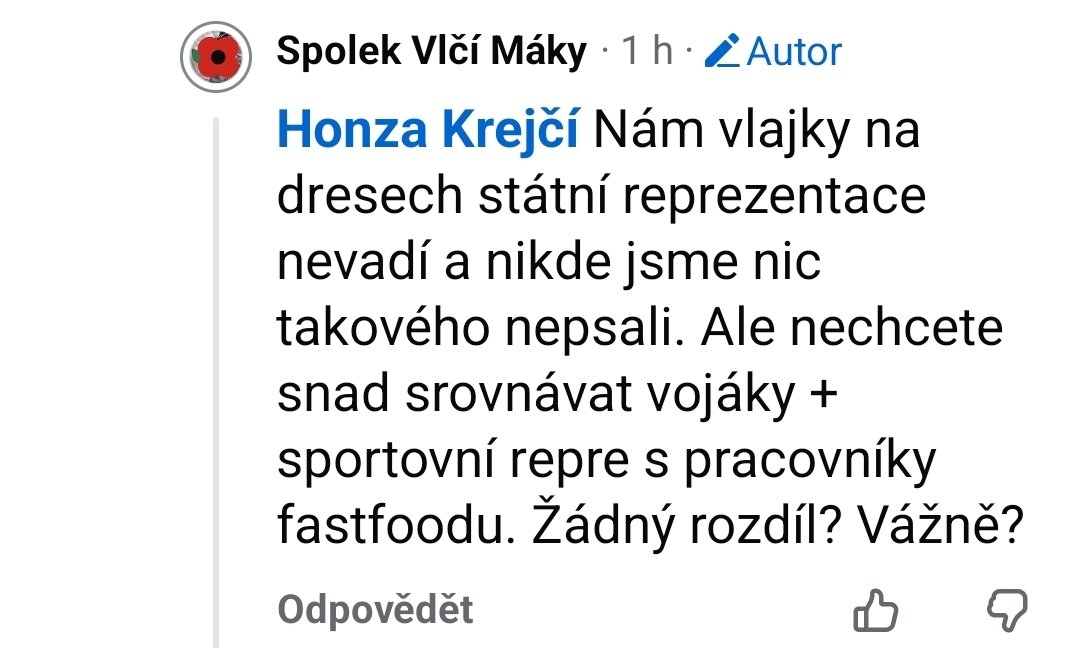 LansingCz's tweet photo. Až vám někdo ze @spolek_vlcimaky bude nabízet vlčí mák na podporu veteránů a vy mu rozšlapete košíček, klidně vám zatleskám. Fakt.  Rozhodně si cením každého daně odvádějícího zaměstnance McDonalds víc, než autora téhle s*ačky, který nemá s veterány nic společného. https://t.co/v1nG83VrRT