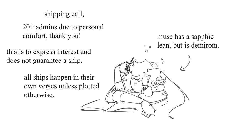 whelkwaves's tweet photo. shipping (interest) call, ♥ if int

20+ admins due to personal comfort, thank you! adult muses only, obviously

this is to express interest and does not guarantee a ship. all ships happen in their own verses unless plotted otherwise

muse has a sapphic lean, but is demiromantic https://t.co/i518LZVBnl