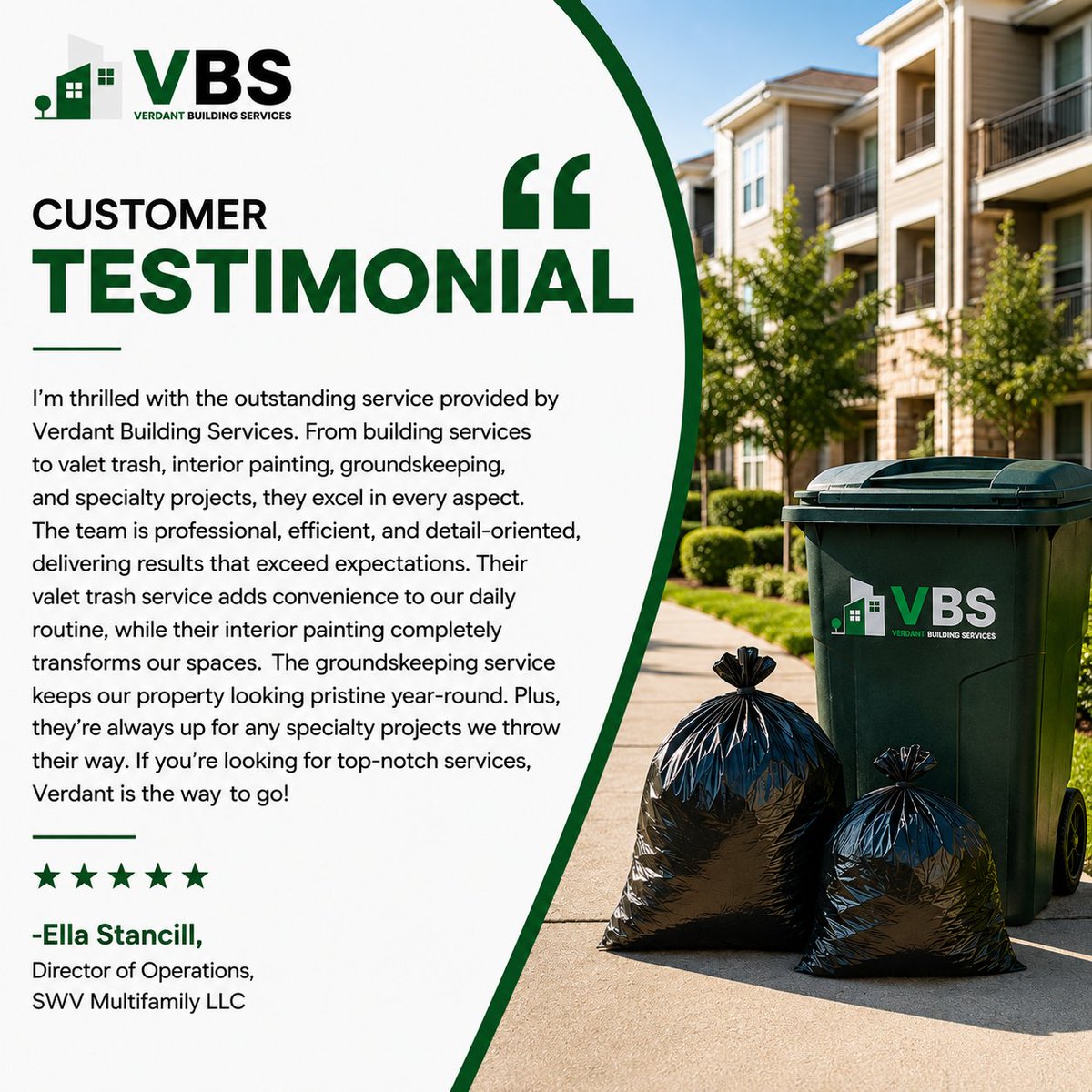 VerdantService's tweet photo. Professional service. Reliable results. Cleaner communities. ♻️

At Verdant Building Services, we’re committed to delivering quality work that property managers and residents can count on every day.

We appreciate the trust and support from our amazing clients. https://t.co/UHXYwwBscv