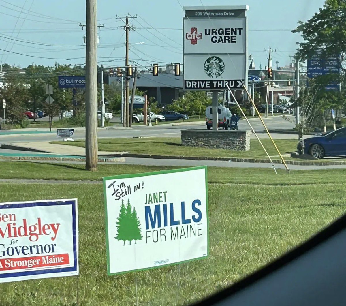 PollTracker2024's tweet photo. Seen in South Portland, Maine today

Maine’s primary is on Tuesday, June 9

Photo credit: @DanWGME of WGME https://t.co/ViOCI5A2xn