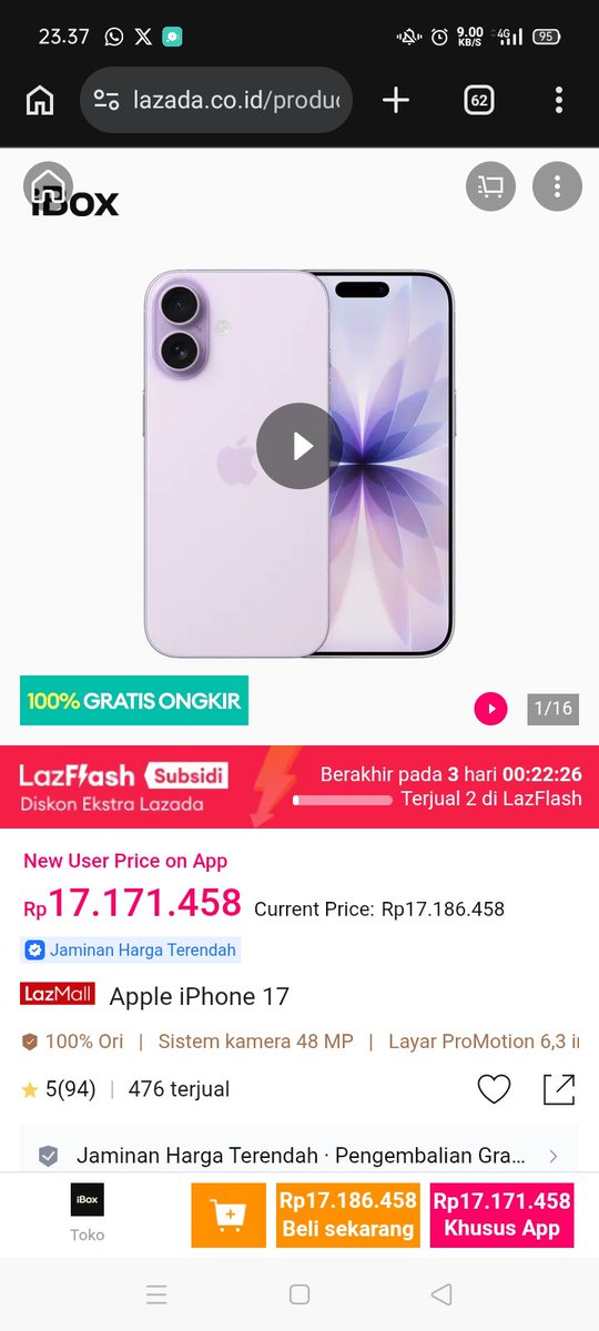 GarraAbiya's tweet photo. Info aje gue baru dapet Barang Elektronik Wajib Beli buat lu lu pada. Coba dah lu cek sendiri. Gue dapet TV tapi harga cuma segini di Lazada 6.6 Super WOW Sale HAHAHAHA belinya di LazMall 100% original ye jgn lupa kalo lupa bakalan lu rugi asli bre...
https://t.co/WY7cechEAb https://t.co/PGGTs9yoO2