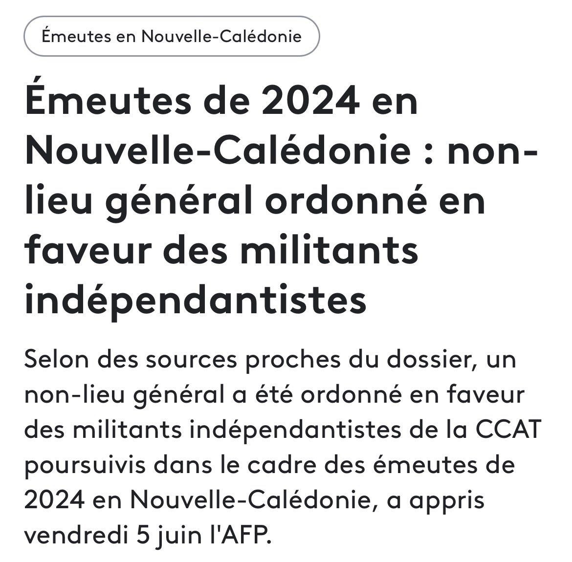 Lemerine3's tweet photo. @GDarmanin "Après un transfèrement de 17.000 km dans des conditions indignes, une détention provisoire de près d'un an, des attaques politiques et des accusations #mensongères" non-lieu général en faveur des militants indépendantistes de la #CCAT poursuivis #NouvelleCalédonie @GabrielAttal https://t.co/dxaSKe0wBa
