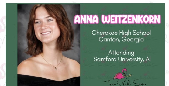 CHS_Warriors's tweet photo. Great news again for another great Warrior from the class of 2026: Anna Wietzenkorn has won a $12,000 Vicki Soto Scholarship. She'll attend Samford to study Special Education.https://t.co/iQlCqxACMM   @CherokeeSchools https://t.co/7AWLl1zqIt