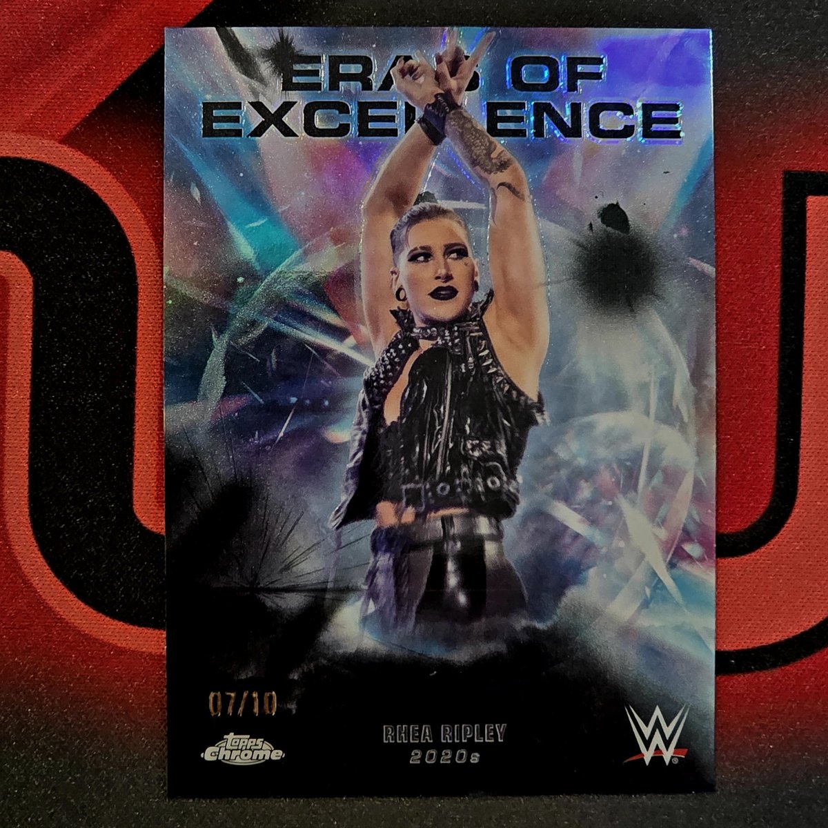 samwwesamwwe's tweet photo. Mail Day!
Rhea Ripley Eras of Excellence Insert
/10 Black Refractor
2026 Topps Chrome WWE
Thank you to @bentlikebeckam for the easy deal and fast shipping!
#mamicollection
#mamipc
#rheacollection
#rheapc https://t.co/TENkRu1MTI