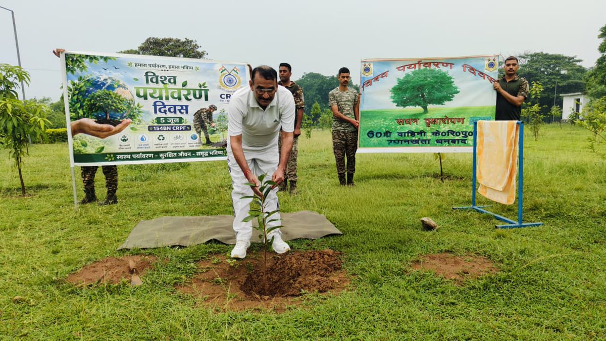 154bncrpf's tweet photo. #154 Bn CRPF Organized mass plantation drive on occasion of world environment day...... https://t.co/xEVE024WL0