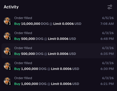 tiger_is_based's tweet photo. 🚨🚨🚨 ATTN: $DOG Army 🚨🚨🚨

Tiger is almost finished buying as much as possible.

10,000,000 $DOG secured ! https://t.co/36mB5jUfnM