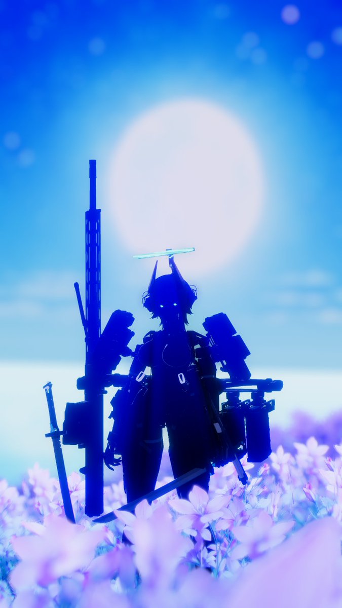 TechRaptorJay's tweet photo. "In a field of flowers, but one soldier remains standing in the light of the blue moon. Her comrades' souls once bright, now leave the soldier to wander alone..."
#WarType #VRC #INH3 https://t.co/HODaKaB0Nx