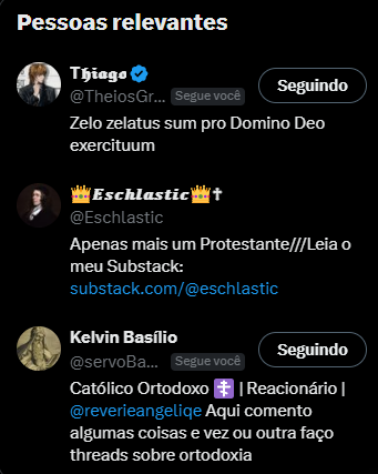 Eschlastic's tweet photo. Pessoas relevantes https://t.co/zSksqxSQNn