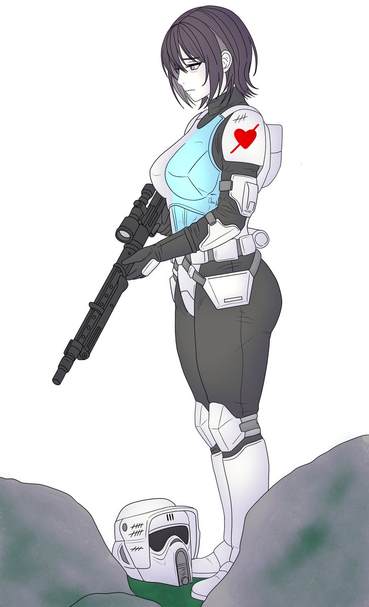 Vetterli74's tweet photo. #STARWARS  #スター・ウォーズ
#military 
Star wars OC

Menhera style imperial army Scout trooper https://t.co/8Ieoc1l4gO