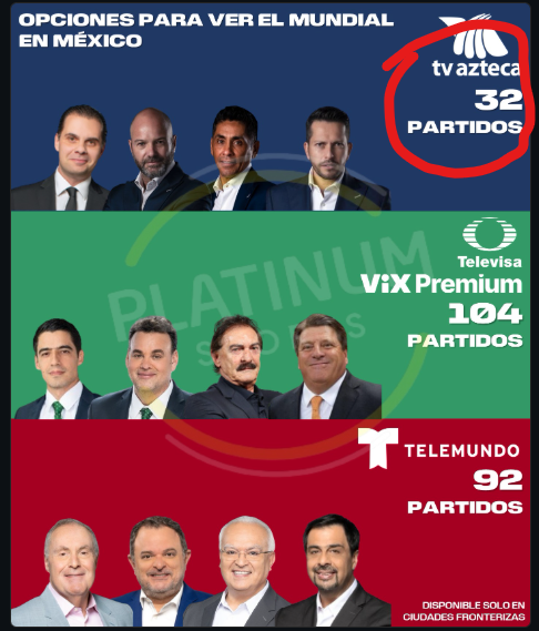 ZuritaCarpio's tweet photo. TV Azteca llegará al #Mundial2026 con varios goles en contra. https://t.co/vUWtoKjqcK
