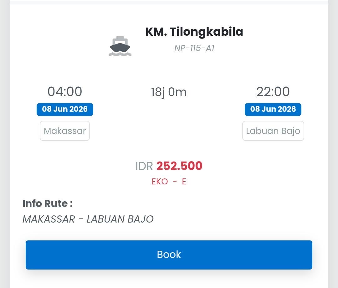 iSSALahmad's tweet photo. @pelni162_ID Selamat malam, mohon bantuannya cek Kode Booking/pemesanan kapal Pelni tersebut, apakah asli atau palsu? 
Terima kasih https://t.co/bN2CKw3QTe