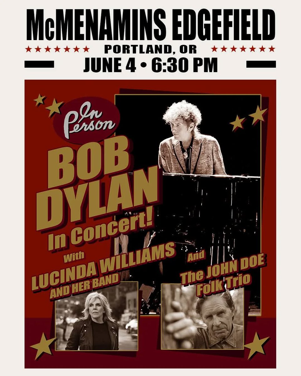 _OriolS's tweet photo. Bob Dylan ha iniciat aquesta nit a Troutdale, OR, una gira nord-americana de 35 concerts repartits en dos mesos. No és poca cosa quan un acaba de fer 85 anys. Ha tocat el piano amb la mateixa banda de les campanyes recents –Tony Garnier, Bob Britt, Doug Lancio i Anton Fig–. (1/3) https://t.co/Q0tF8l2TEs