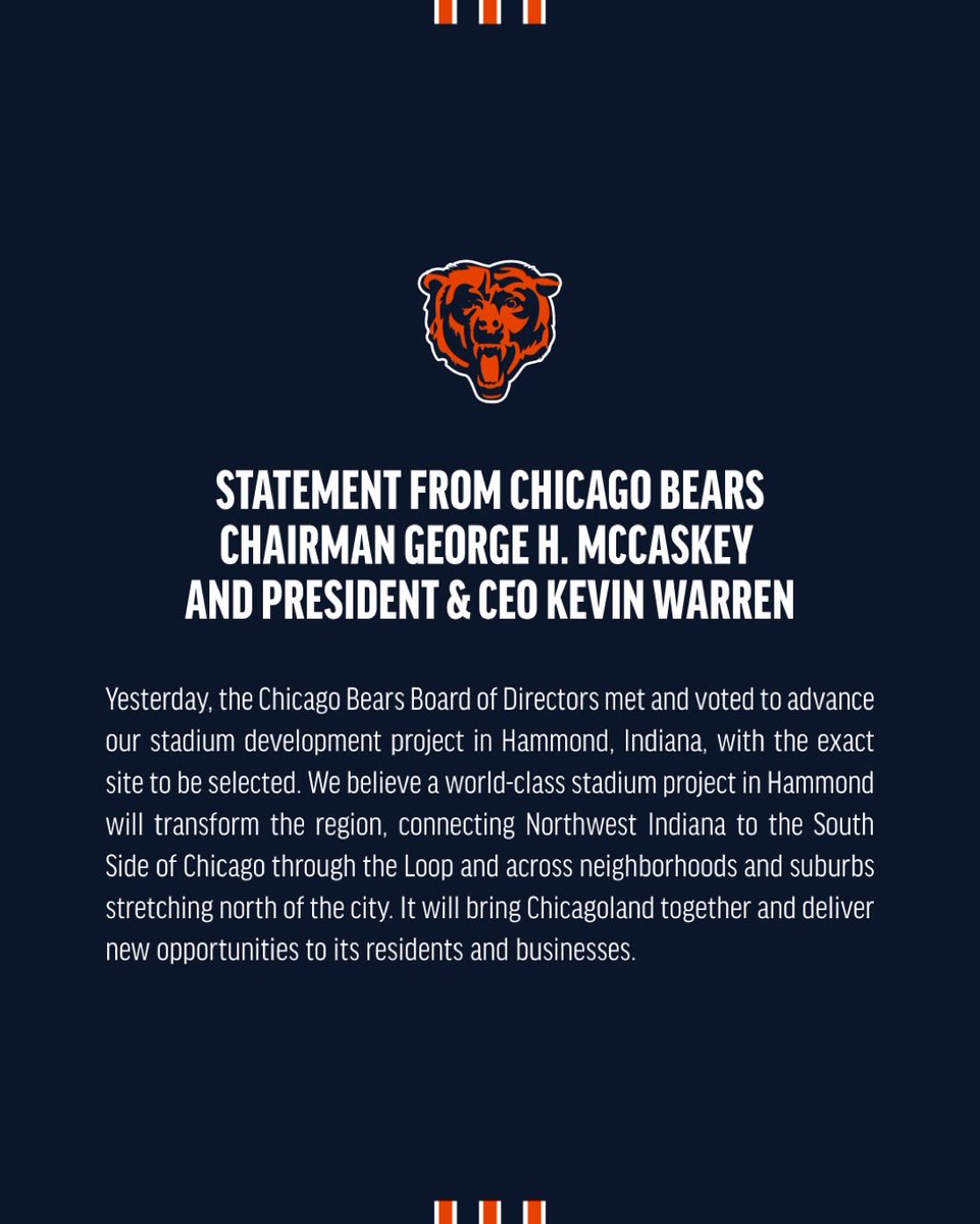 NFLRT's tweet photo. The Chicago Bears are moving to Indiana 😳 https://t.co/wVBTruduUD