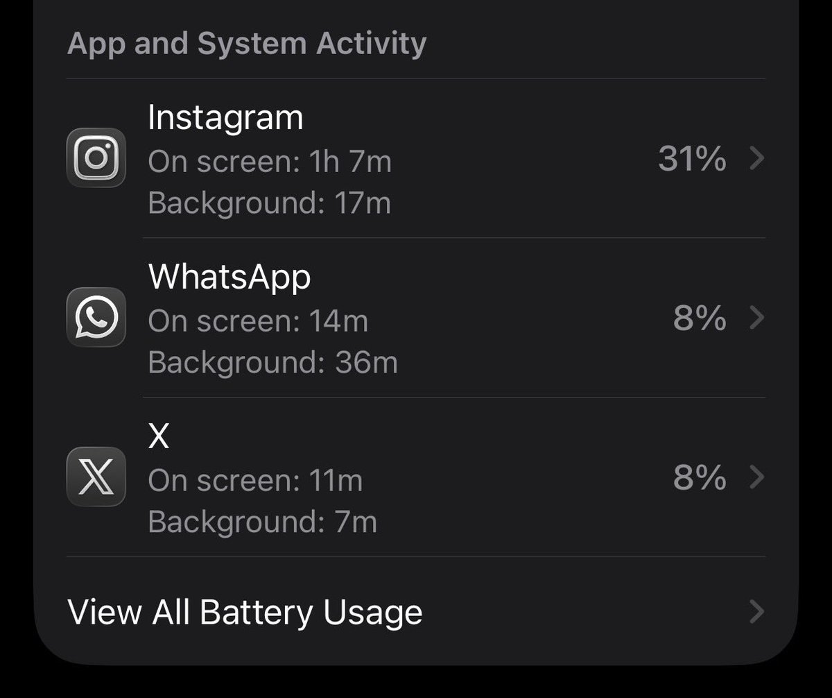 TakmanTechnical's tweet photo. Instagram new Liquid Glass UI Update is smoking my iPhone 17 Pro battery like hell!!! 💀 https://t.co/pGyjs59Cfj