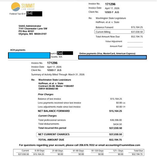 thehoffather's tweet photo. NEW: Washington Democrats and Attorney General Nick Brown paid over $52,000 of your tax dollars to an outside law firm to keep me, Brandi Kruse, and Jonathan Choe, from getting press passes to the State Legislature https://t.co/yzux792nsK