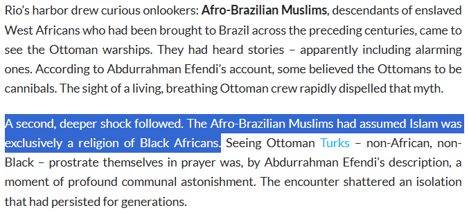 _shershahhkhan_'s tweet photo. "The Afro-Brazilian Muslims (descendants of enslaved West Africans brought to Brazil by colonial empires) had assumed Islam was exclusively a religion of Black Africans."

Ubelievable. https://t.co/9n3odW3C0U