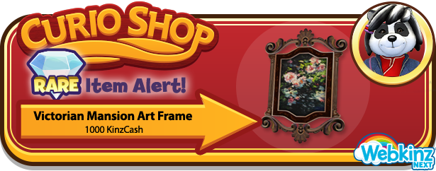 webkinz's tweet photo. #NextRareItemAlert! Visit the Webkinz Next Curio Shop from now until 4pm EST for the Victorian Mansion Art Frame. https://t.co/bcNZDBbJF7