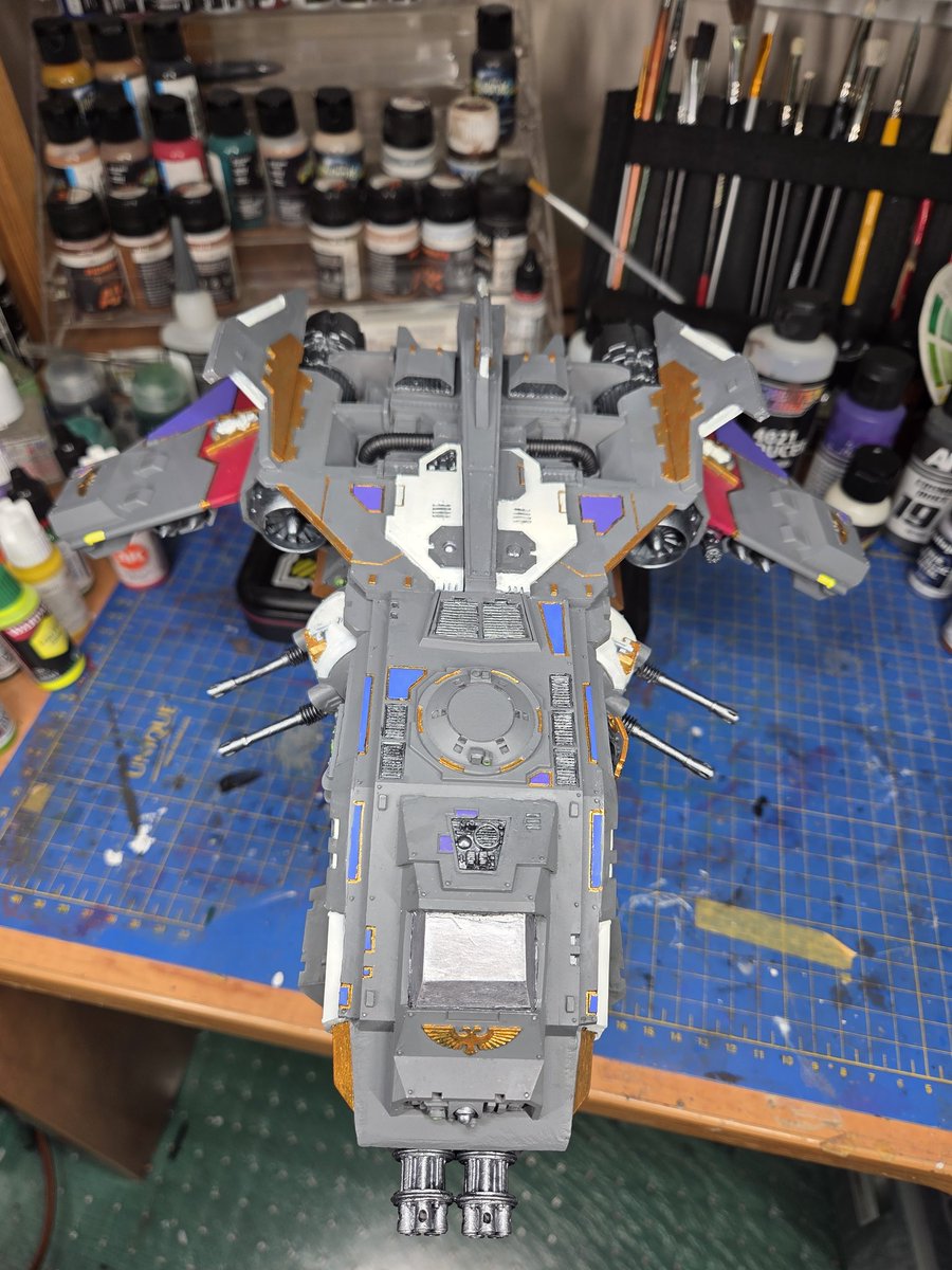 SpazzieL's tweet photo. More wip for the fire raptor. #warhammer #warhammer40k #WIPㅤㅤㅤ https://t.co/tmGVSCHF4V