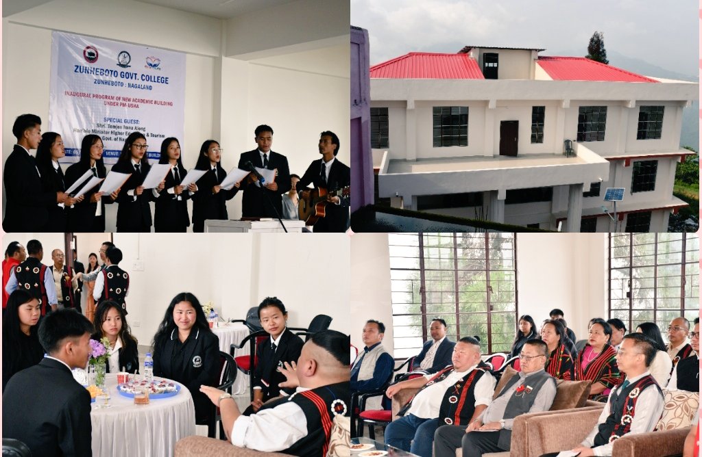 HEDNagaland's tweet photo. Hon’ble Minister for Higher Education & Tourism, Government of Nagaland, Shri Temjen Imna Along, inaugurated the new Academic Building of Zunheboto Government College under the PM-USHA initiative on 5th June 2026, marking a significant step in strengthening higher education infrastructure in the state.

The programme featured the unveiling of the inaugural plaque, dedicatory prayer by Rev. Inakhu Sumi, welcome address by Dr. R. Bendangtemjen, Principal, ZGC, and a speech by Shri Sentiyanger Pongen, Additional Secretary & SPD, PM-USHA. A technical report on the construction was presented by PWD (Housing), Education Division, Nagaland.

Addressing the gathering, the Hon’ble Minister emphasized that education remains a powerful tool for transforming lives and shaping the future of the state. He noted that improved academic infrastructure creates an environment where students can learn, innovate, and prepare for future challenges, and urged students and faculty members to make optimum use of the new facility. He also appreciated the efforts of the Higher Education Department, PM-USHA, the college administration, faculty members, and project teams in making the project a reality.

The programme was attended by officials of the Directorate of Higher Education, faculty members, staff, students, and other dignitaries, and concluded with a vote of thanks delivered by Smti. Newtoli K. Yeptho, Co-ordinator, PM-USHA & Associate Professor.
@dpradhanbjp @AlongImna @EduMinOfIndia @CmoNagaland @Neiphiu_Rio @VLovitolysema @mygovindia @MyGovNagaland 
@ZbtoGovtCollege