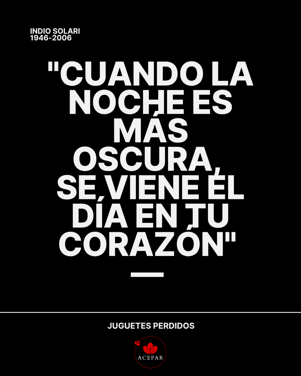 ACEPAR_Oficial's tweet photo. Hoy nos llega con tristeza la noticia del fallecimiento del Indio Solari. Una voz enorme que marcó generaciones y que convivió durante años con el Parkinson, con la misma intensidad y valentía con la que vivió todo.
"Buen viaje" . 🎸
#indio #indiosolari https://t.co/5eiqpD1cEk