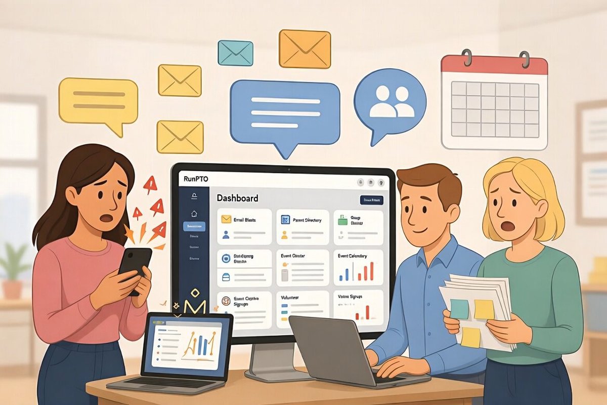 runpto's tweet photo. PTO communication should not feel like digital survival. 

One organized system can turn confusion into smoother events, stronger participation, and far less stress for everyone involved.
 
Read the full article on Substack: https://t.co/0nVVe0ikca https://t.co/gis9iTN5sK