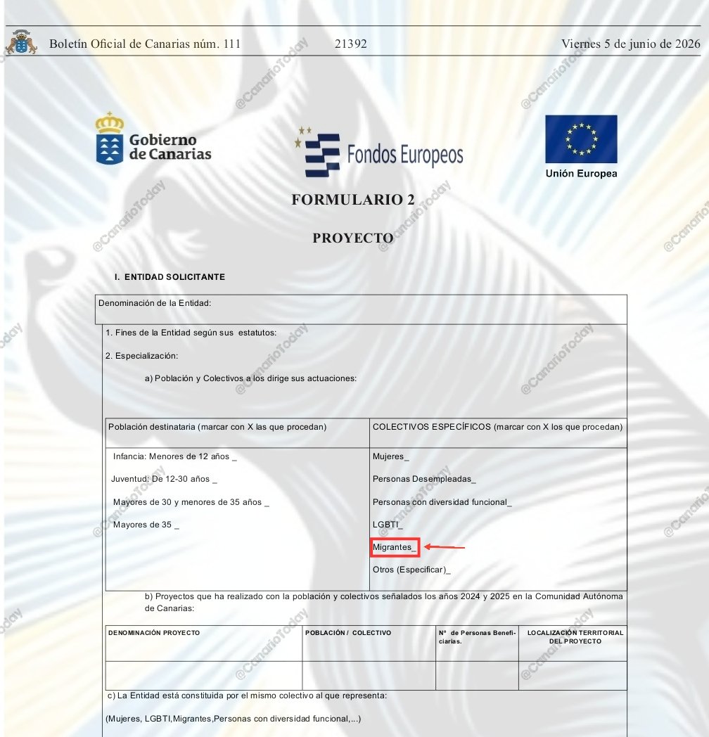 CanarioToday's tweet photo. 🔥 El Gobierno de Canarias subvencionará la contratación de jóvenes en empresas y dará mejor puntuación para el acceso a quienes contraten a determinados colectivos, entre ellos los inmigrantes.

Una vez más, nuestros jóvenes quedan por detrás. https://t.co/pFSjQOjtcq