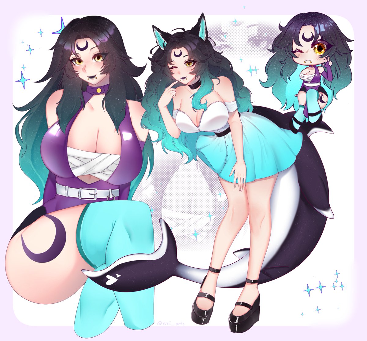 SharkpupSereana's tweet photo. 【 #vtuber Introduction 】

๋ ๋࣭ ⭑☽ 𝓗𝓮𝓵𝓵𝓸 𝓶𝔂 𝓵𝓸𝓿𝓮𝓵𝓲𝓮𝓼 ☾ ๋࣭ ⭑

My name is Sereana Mikazuki, a sharkpup kunoichi VTuber.

I promise I won't bite!! I mean... Unless you ask~ 

🎨: #SereanaArts
💜: https://t.co/EjuYFXRFPU

Oshi mark 🪻🌙 https://t.co/V8b4sFXq5h