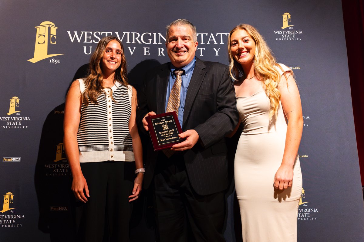 wvsuathletics's tweet photo. ๐| The 2026 Support Staff of the Year goes to Sean McAndrews! From before athletes come through our doors to after their graduation, Sean is there every step of the way. This award will from here on be called the Sean McAndrews Support Staff of the Year.
#GoState #StingerAwards https://t.co/dQu7PWJ5rp