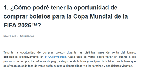 ESETLA's tweet photo. 2️⃣ Venta de entradas para el #Mundial

#FIFA, ente organizador, es terminante: “Existen riesgos al adquirir boletos para la Copa Mundial de la FIFA 2026™ fuera del sitio https://t.co/ITZFfH1VHF”. Teniendo en cuenta esto, adquirir tickets por otros medios que no sean el oficial puede ser al menos riesgoso.