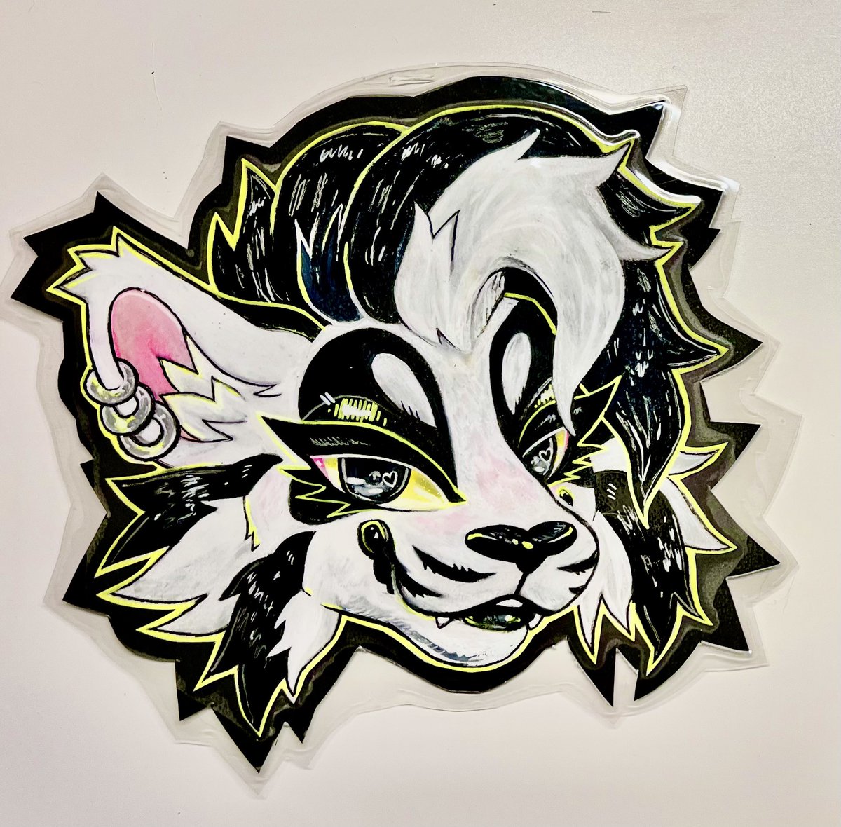 toughpuppyx's tweet photo. Realizing @StyloPossum has gotten one of every kind of badge with their character Mantra + two digital pieces. 
I love seeing the evolution of getting used to this character!
I ❤️ my returning customers!! 
Thank you Stylo! https://t.co/Ouv9jJUtkC