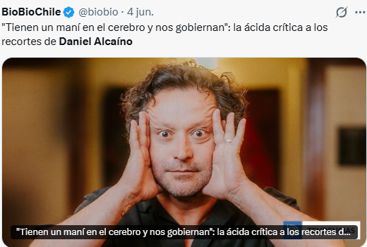 Iherreraa's tweet photo. Daniel Alcaíno, defensor de un asesino, terrorista y secuestrador, y payaso ridículo de la TV,  este es el gran referente de la izquierda criticando al gobierno de Kast. https://t.co/3FAzAAS8v7