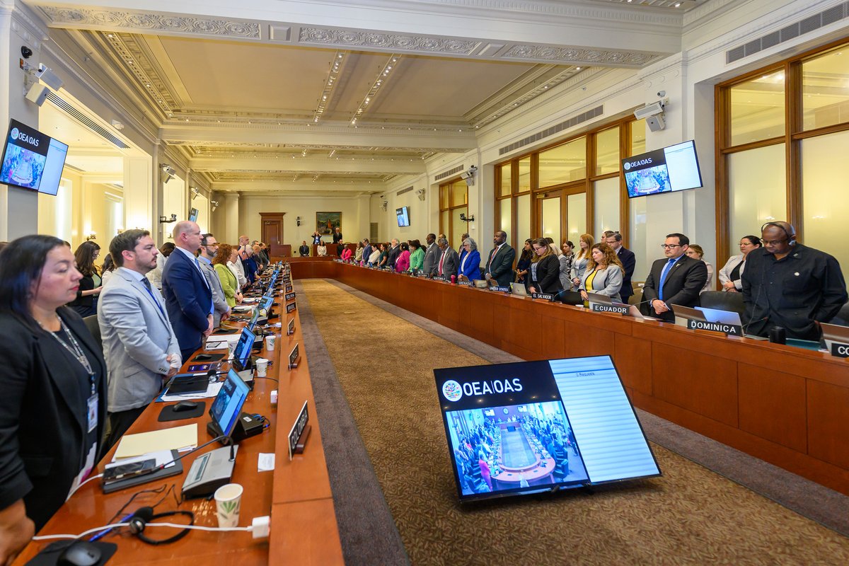 MAPPOEA's tweet photo. 🧵 En su última presentación ante el @CP_OEA como jefe de @MAPPOEA, Roberto Menéndez compartió los principales hallazgos del #InformeMAPPOEA 40 sobre las labores de la Misión durante el segundo semestre de 2025👇 https://t.co/MBeFWfo43w