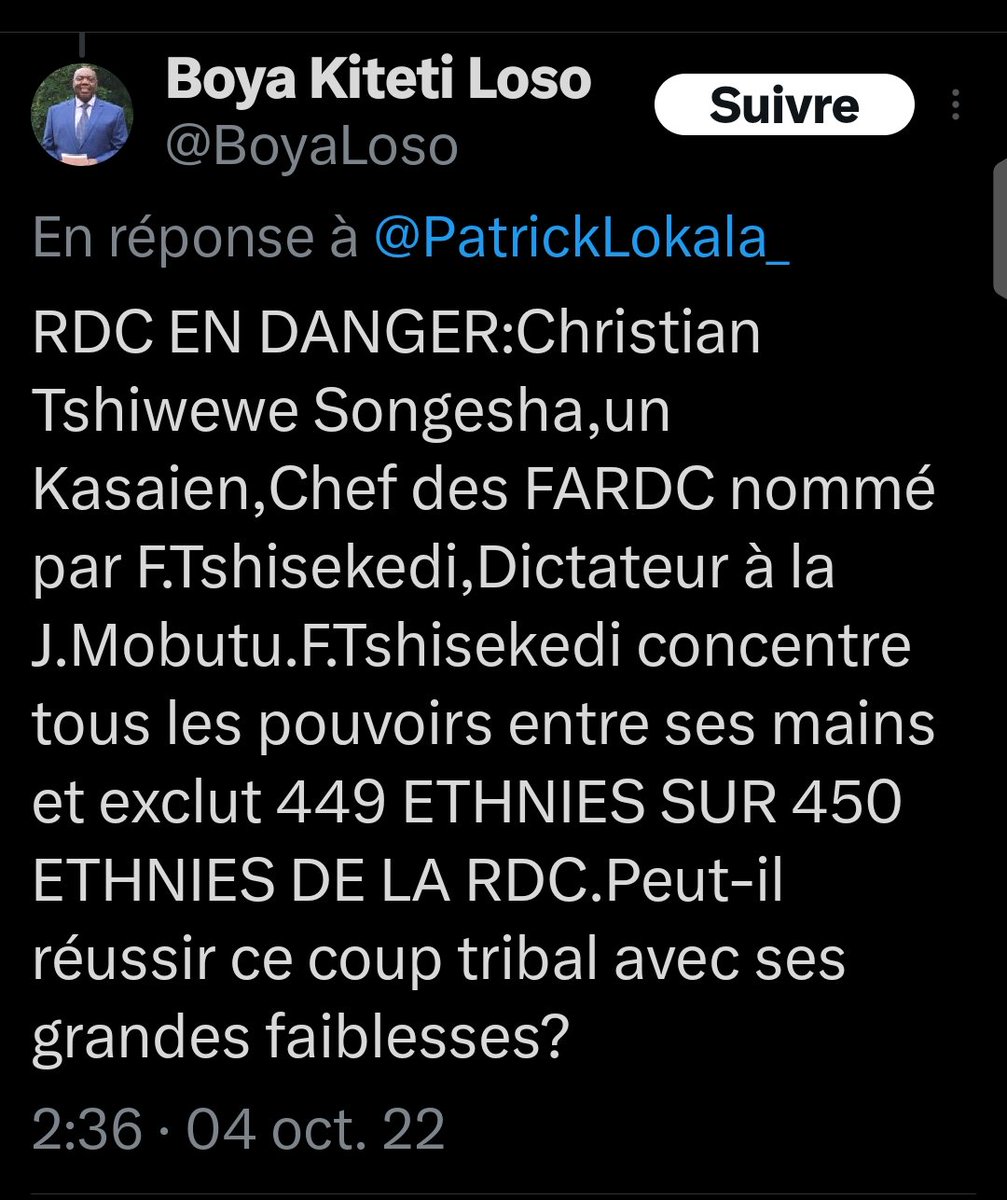 KalBanza's tweet photo. @aaronmmakiki Internet n'oublie jamais, hier il était kasaien, aujourd'hui il redevient katangais parce qu'on la arrêté ? https://t.co/xaYjAoRDhq