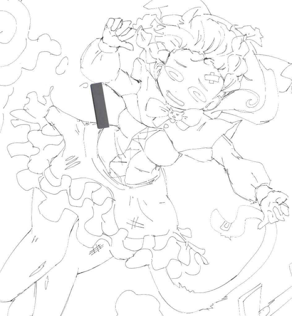 cat_Illust_draw's tweet photo. 全体図にしたら画質最悪だったからこっちのトリミングした方でよければ見てってください！ https://t.co/qjh7Zg7enJ