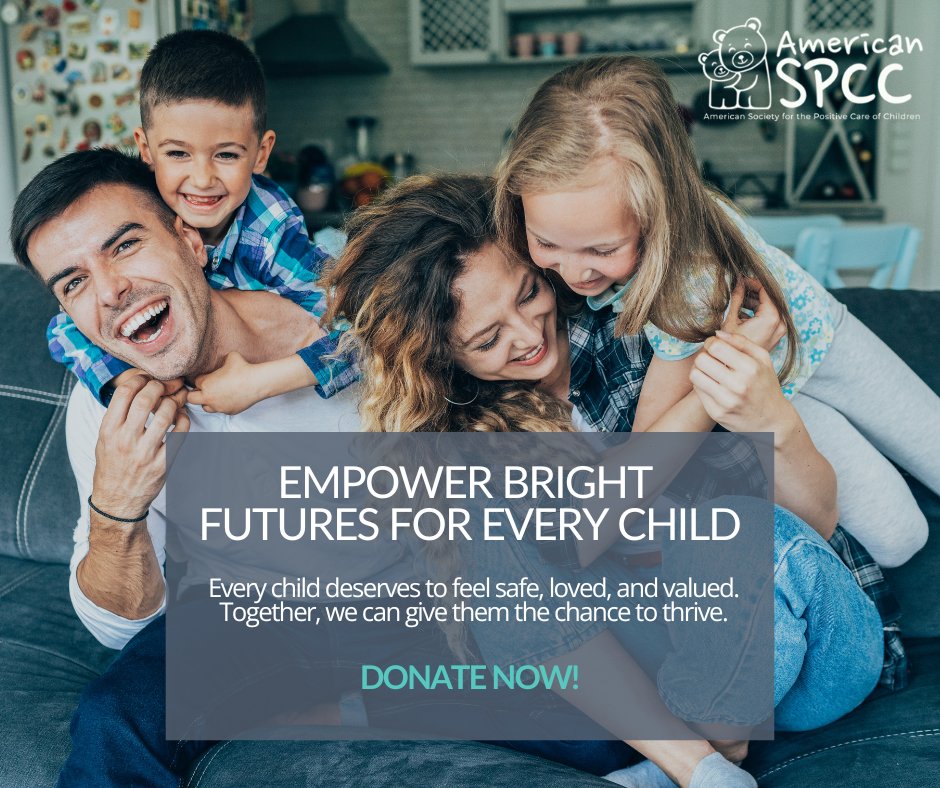 americanspcc's tweet photo. Every child deserves to feel safe and valued. More than 1 million families turn to the American SPCC Parenting Resource Center each year for evidence-based parenting support. Your donation helps build brighter futures for children and families in need.

https://t.co/Gqozl9Lgaj https://t.co/hlo1wtM7iW