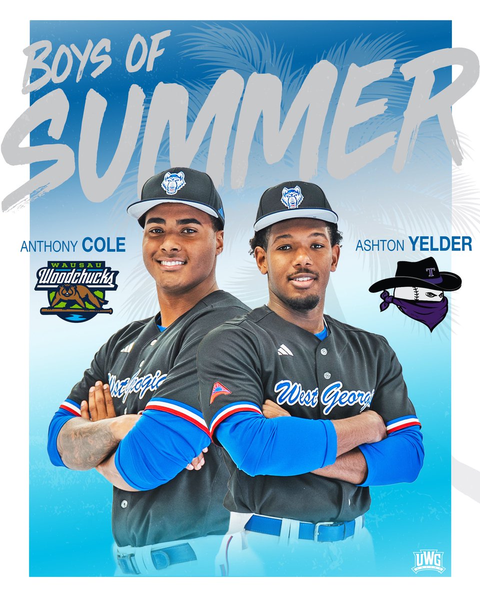 UWGBaseball's tweet photo. Anthony Cole (Wausau Woodchucks) &amp; and Ashton Yelder (Tarboro River Bandits) are playing summer ball‼️

#BuiltForMore https://t.co/Y5OUFHQnxv