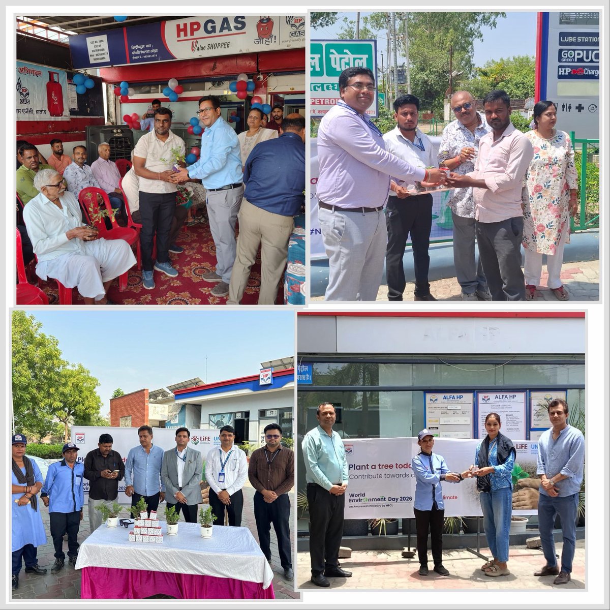 AnbuHpcl's tweet photo. @HPCL #QualityAssuranceCell celebrated World Environment Day On 5th June 2026, by distributing seed balls, saplings to customers at 14 Retail Outlets, 11 LPG Distributorships along with tree plantations. Retail, LPG SBU, stakeholders participated in this #NowForClimate campaign https://t.co/dqY7Kt4DcZ