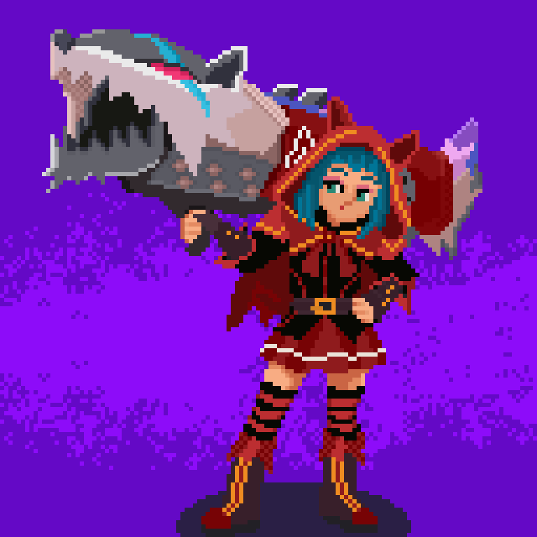 Davlink_lw's tweet photo. Este es mi diseño píxel art del personaje "Kathy" con su skin "Cuento de hadas" 
Realicé este diseño utilizando mi técnica artística favorita, el píxel art. Aunque no soy muy experto en esta disciplina, apliqué algunas técnicas que he aprendido.
#raidersriseDTIYS10k https://t.co/vICWmxwFmB