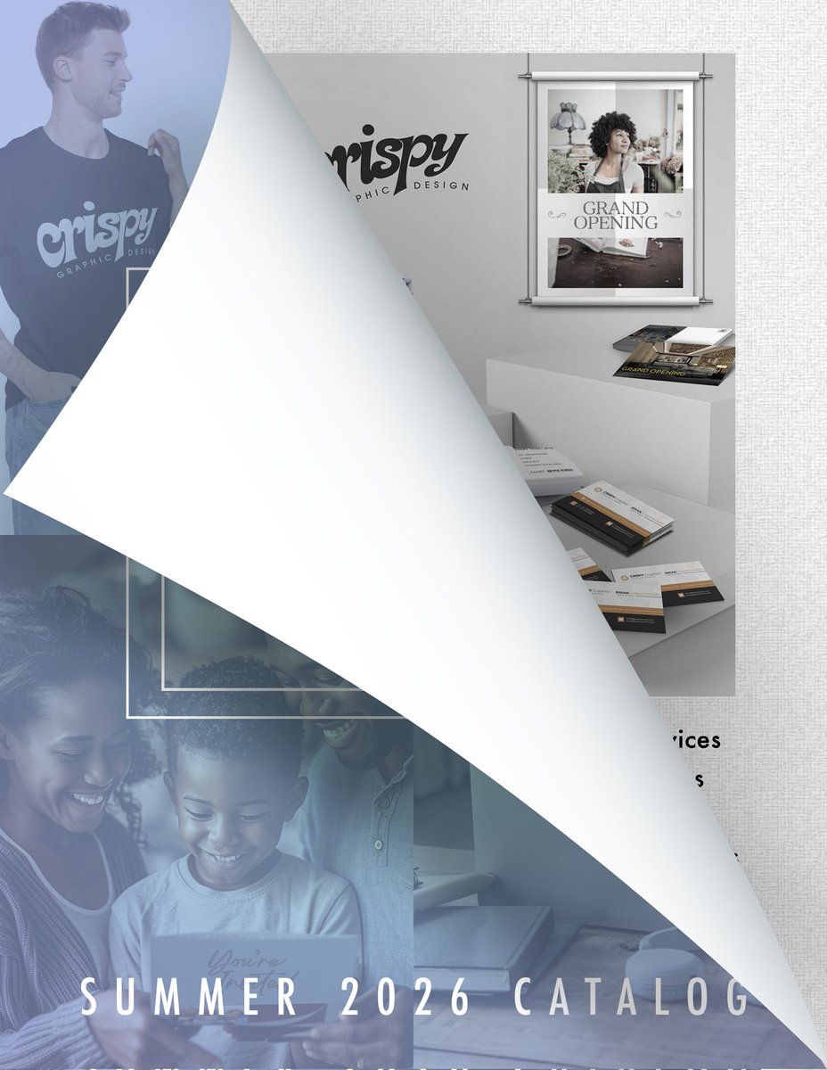 CrispyGraphics's tweet photo. We just updated our new Summer 2026 Collection Catalog!!

Whether you're planning your family reunion or promoting your next event, we can help you save time &amp; money connecting with your guests.

>>🔗 in comments https://t.co/lWxENBR5TB