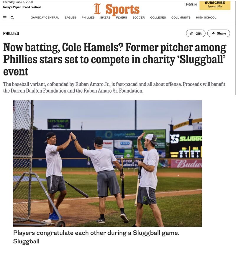 sluggball's tweet photo. ICYMI:  Sluggball is bringing the 2026 Sluggball All-Star Classic to Philadelphia on Saturday, Aug. 8.

🔗 Read more in @PhillyInquirer : https://t.co/nx2SkHb5i1 https://t.co/cHuvCSNnDF