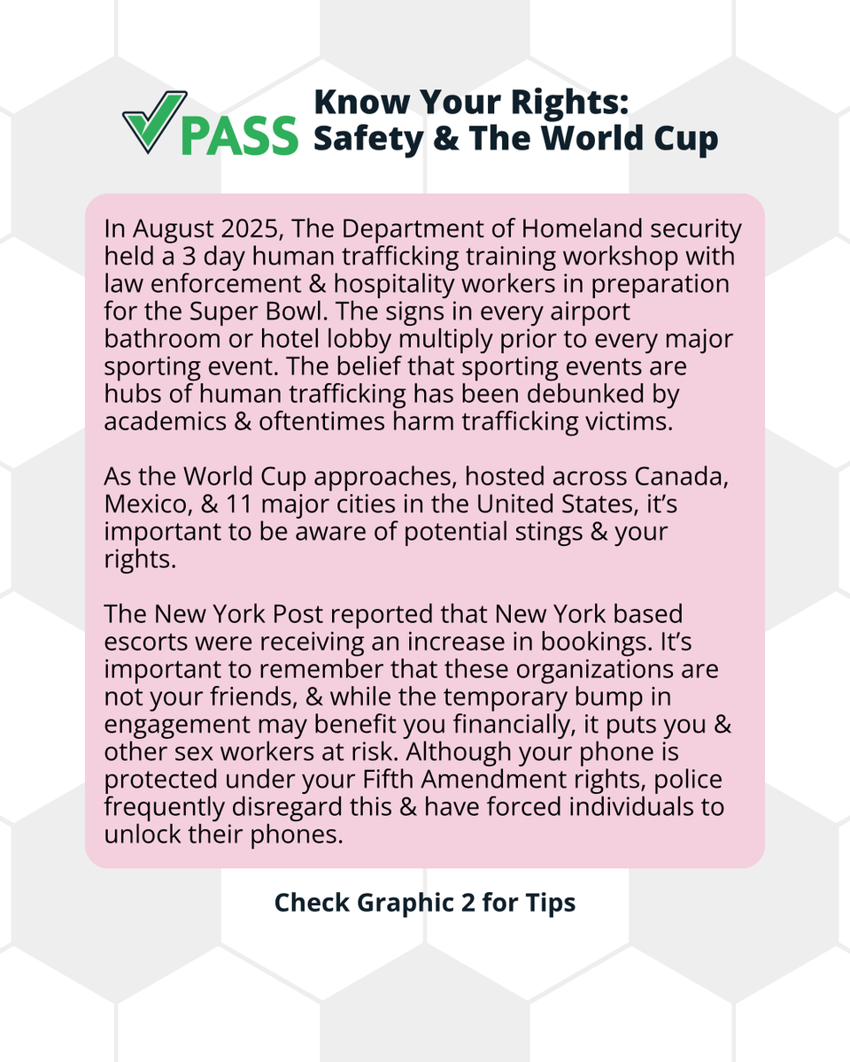 PASScertified's tweet photo. Know Your Rights: Safety &amp; The World Cup

Read full blog post &amp; access resources: https://t.co/ZI2A1l3zKm https://t.co/hzKo65Qg3h