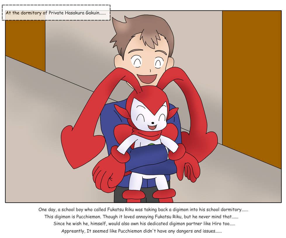 HumanGyukimon's tweet photo. I'm overly changing the story plot of Fukatsu Riku...... #DigimonGhostGame #Pucchiemon https://t.co/JWfJWATaHH