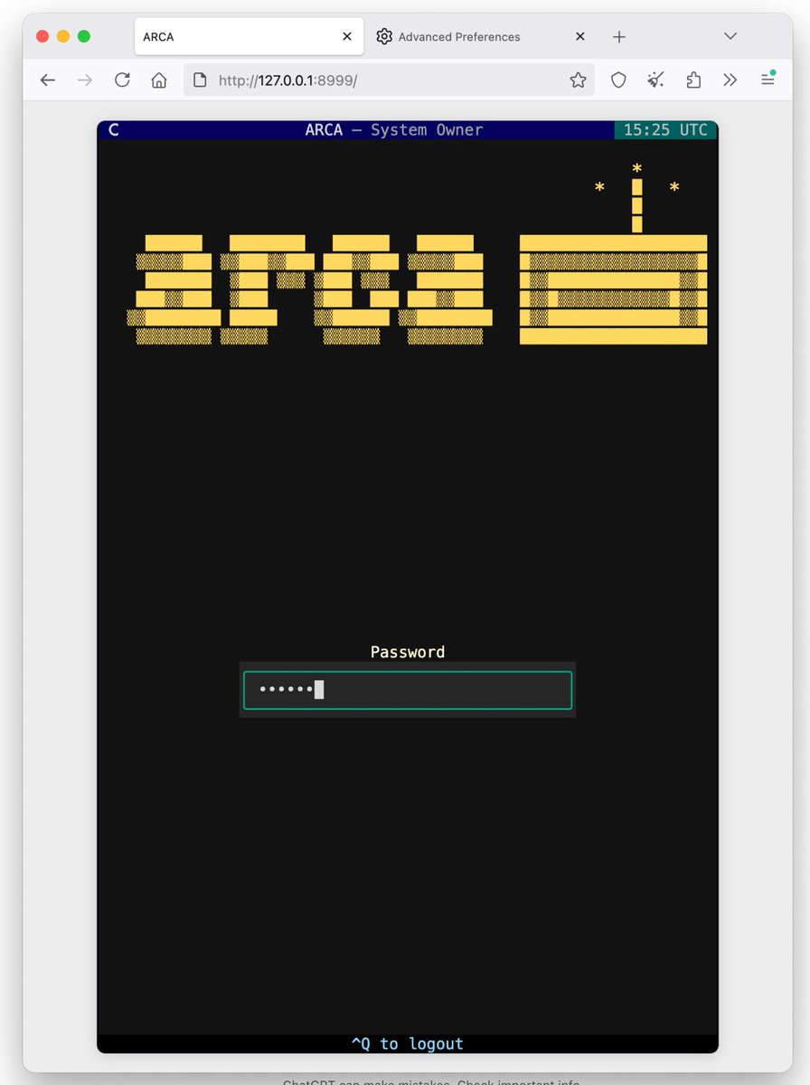 nvk's tweet photo. arca SSH &amp; over Tor Browser, same text ux. https://t.co/e6X3oC84QY