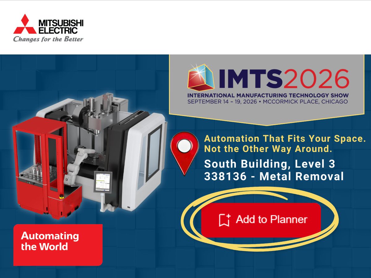 MEUSAutomation's tweet photo. Automate with confidence!
Meet LoadMate Plus, our pre-engineered robotic machine tending solution for milling, turning & press-brake applications.
See it live at #IMTS2026: South Building, Level 3 — Booth 338136
🔗 https://t.co/q2WU0qmL4J
#ManufacturingAutomation #Machining https://t.co/m5nngTgT74